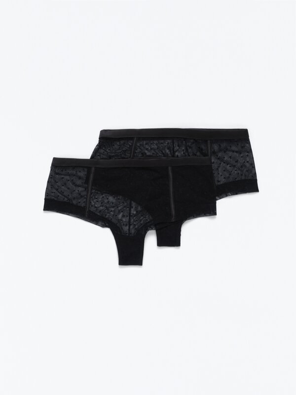 Pack de 2 cuequinhas hipster de tule