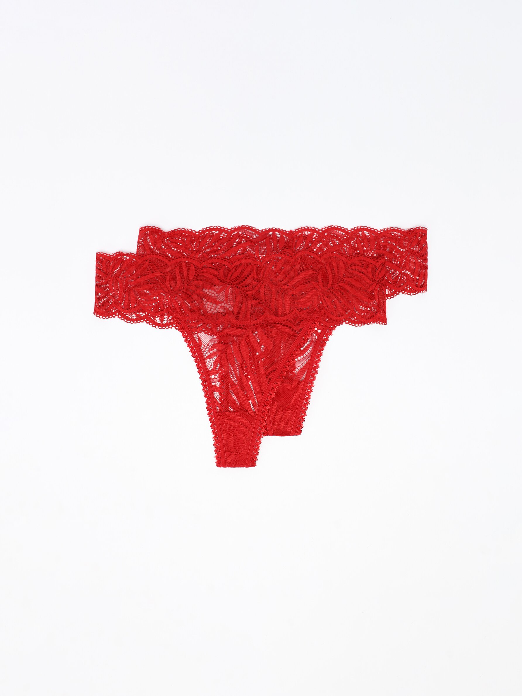Pack of 2 lace thongs - Underwear - CLOTHING - Woman 