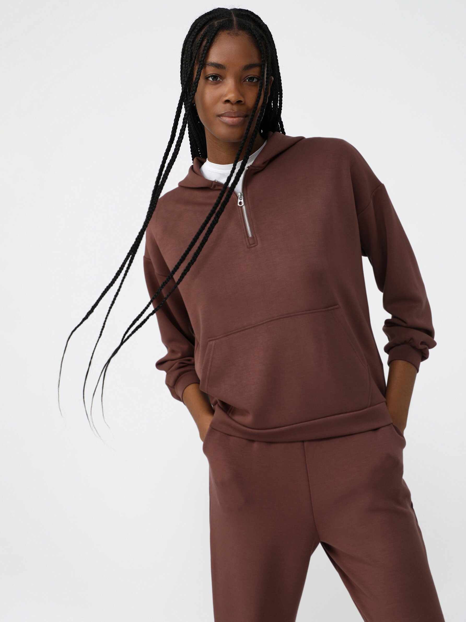 Soft-touch hoodie - Sweatshirts - CLOTHING - Woman - | Lefties Oman