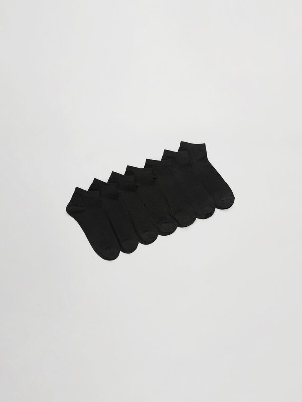 Pack of 7 pairs of basic ankle socks