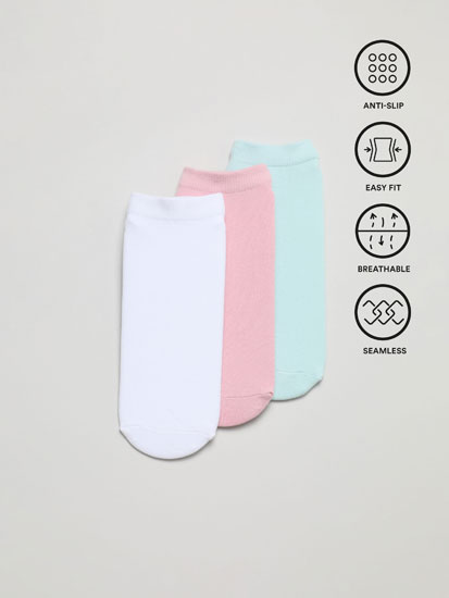 Pack of 3 pairs of yoga ankle socks