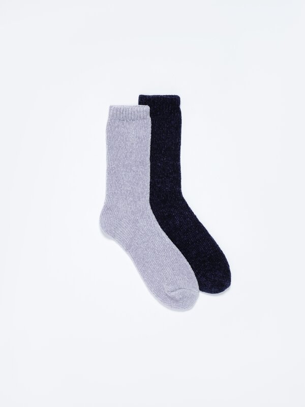 Pack of 2 pairs of chenille socks