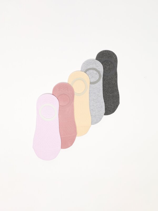 Pack de 5 pares de meias de tipo invisível