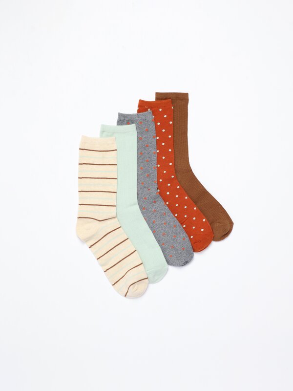 Pack of 5 pairs of combined long socks Socks UNDERWEAR PYJAMAS