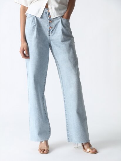 Soleado lila balcón Jeans high waist para mujer | Lefties Nueva Colección