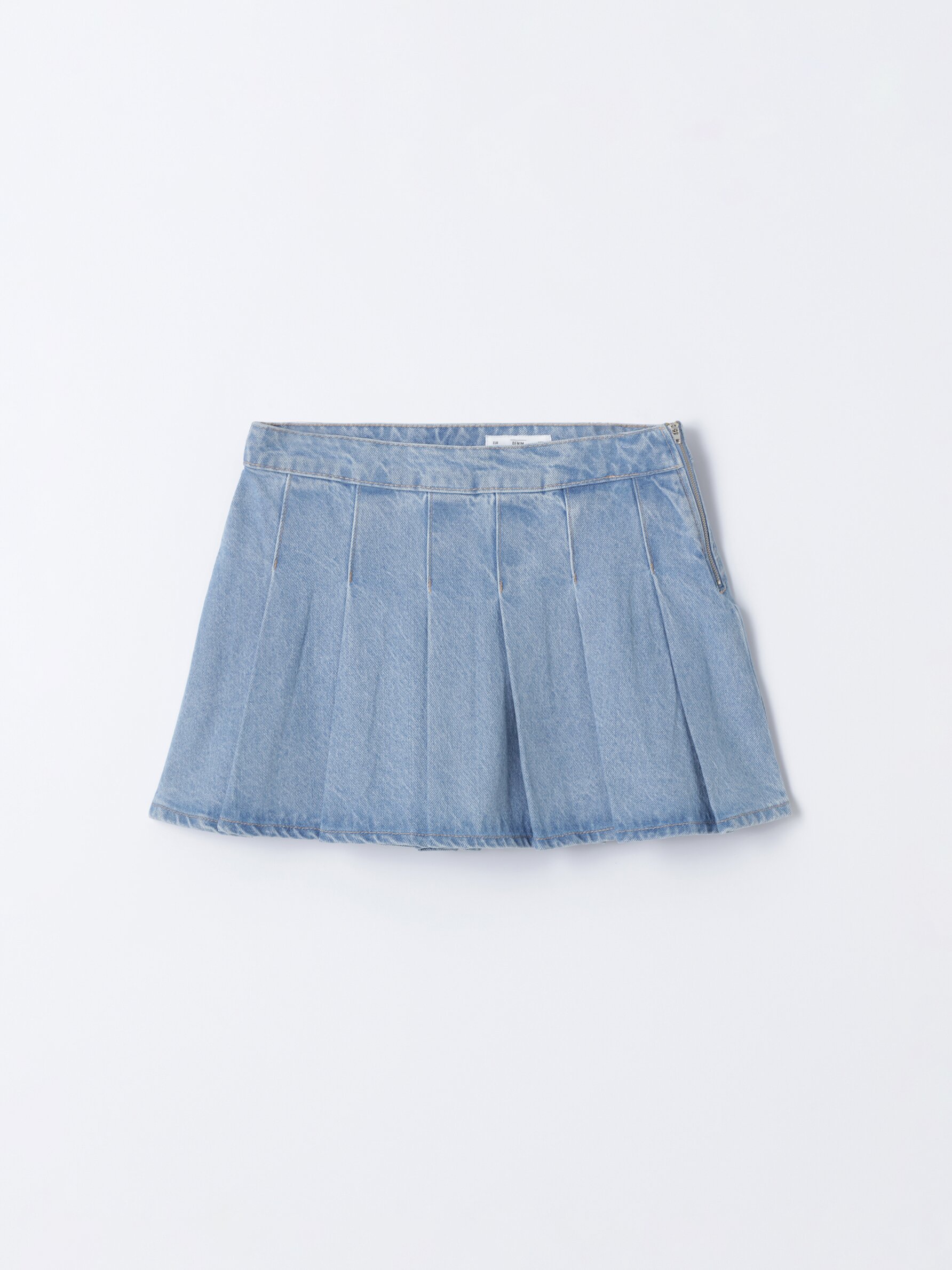 Pleated denim skirt clearance xxl