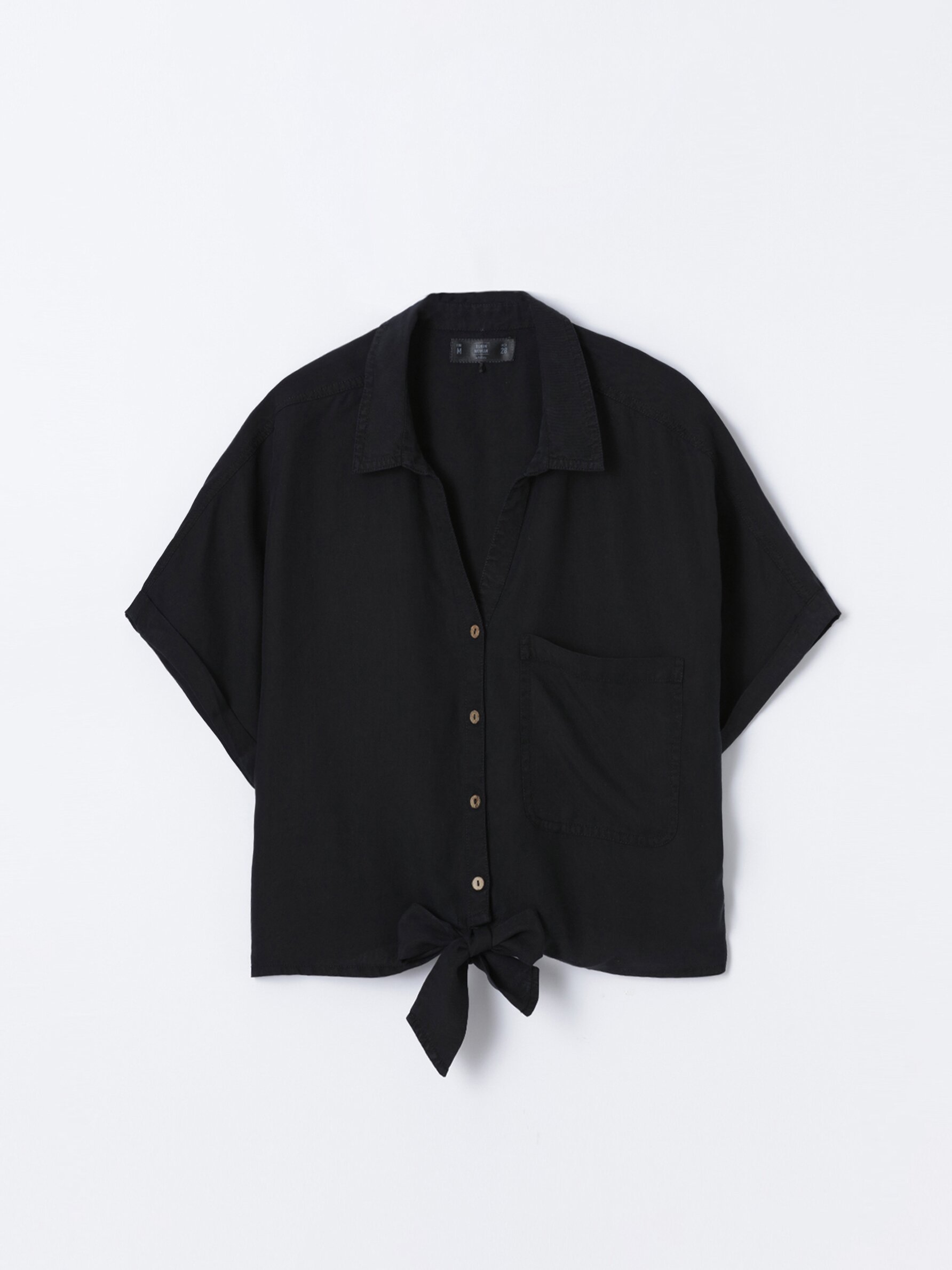 Denim store knot shirt