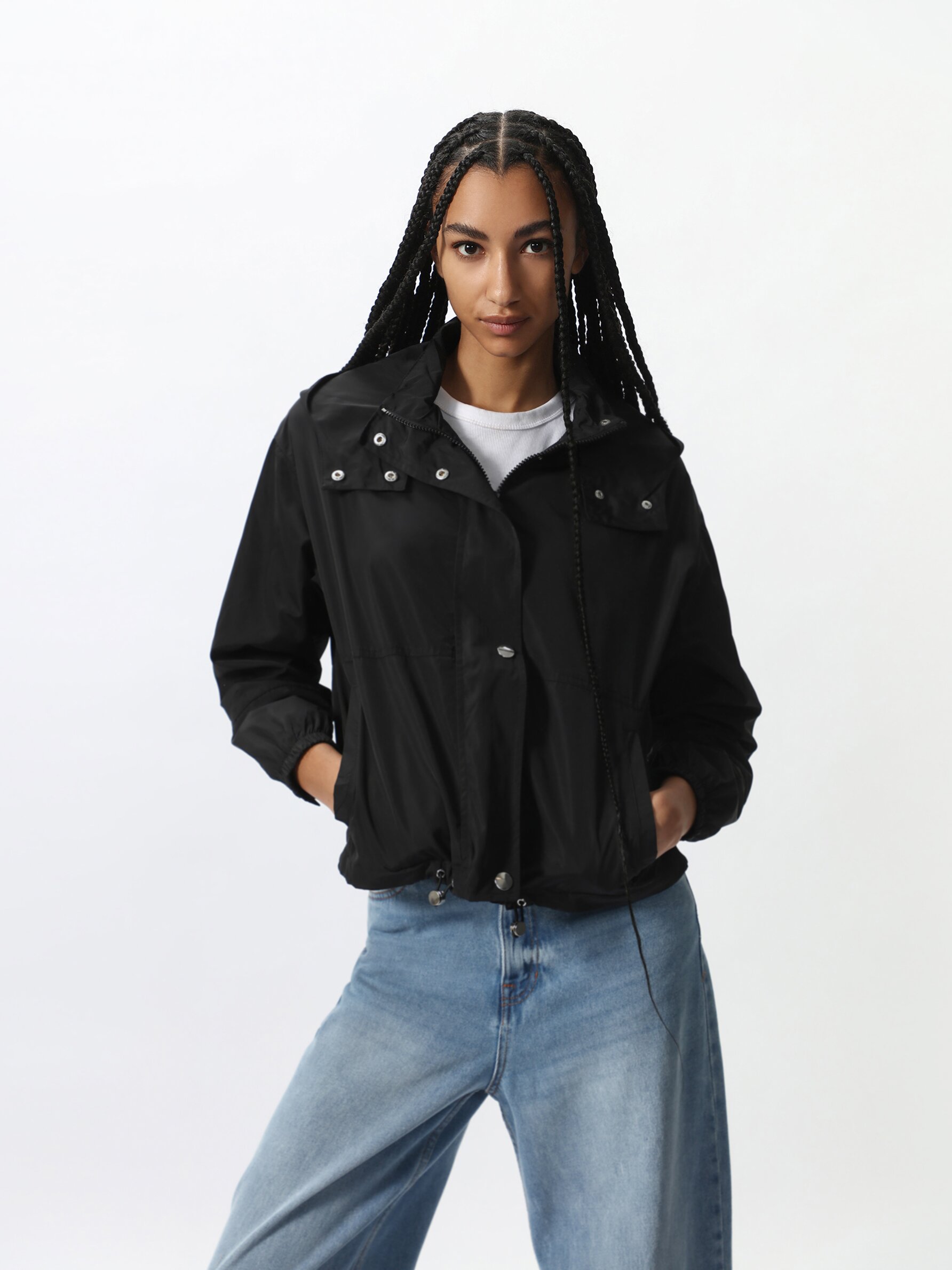 Oversized denim jacket clearance sale