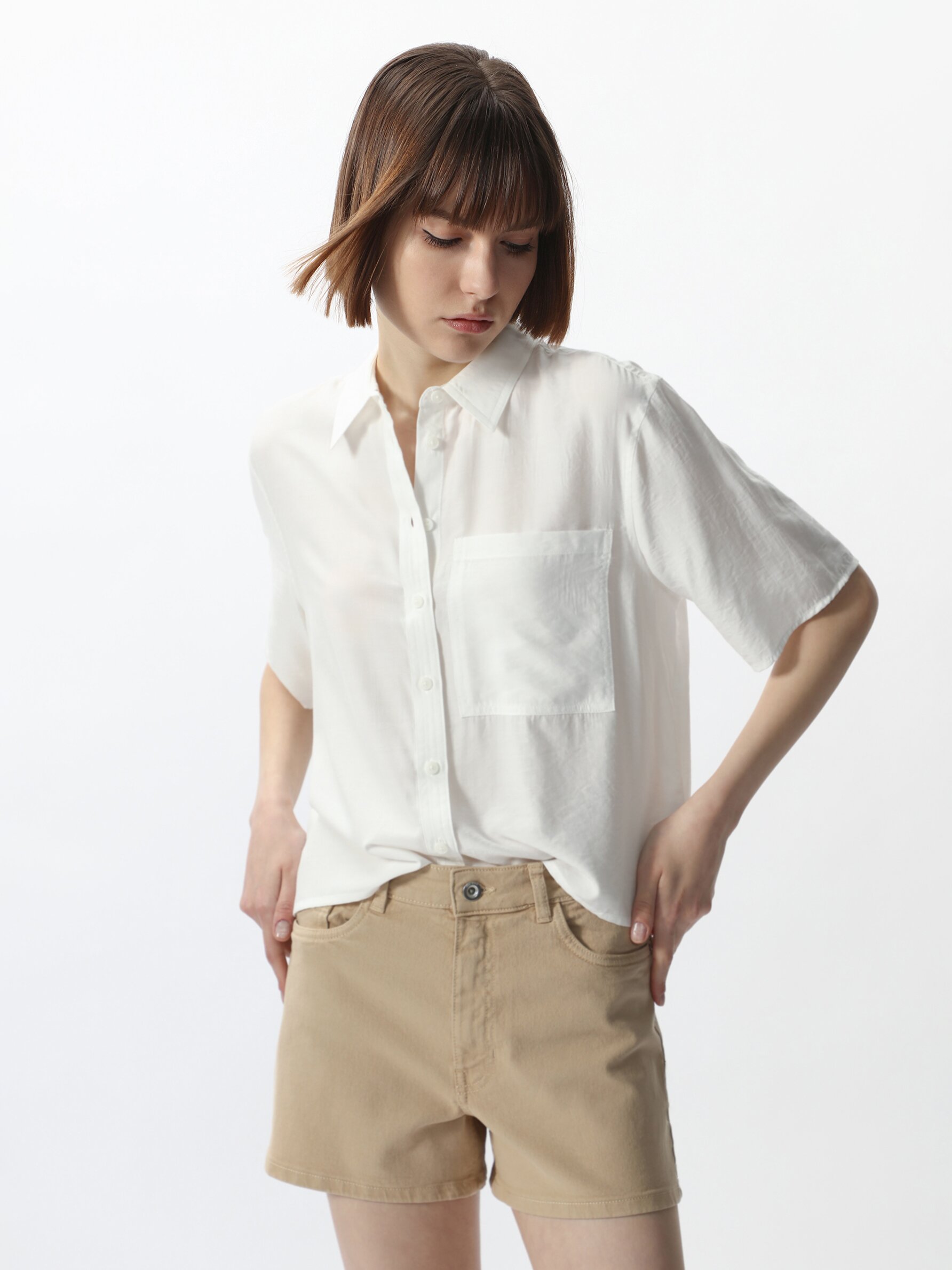 Flowing short sleeve shirt