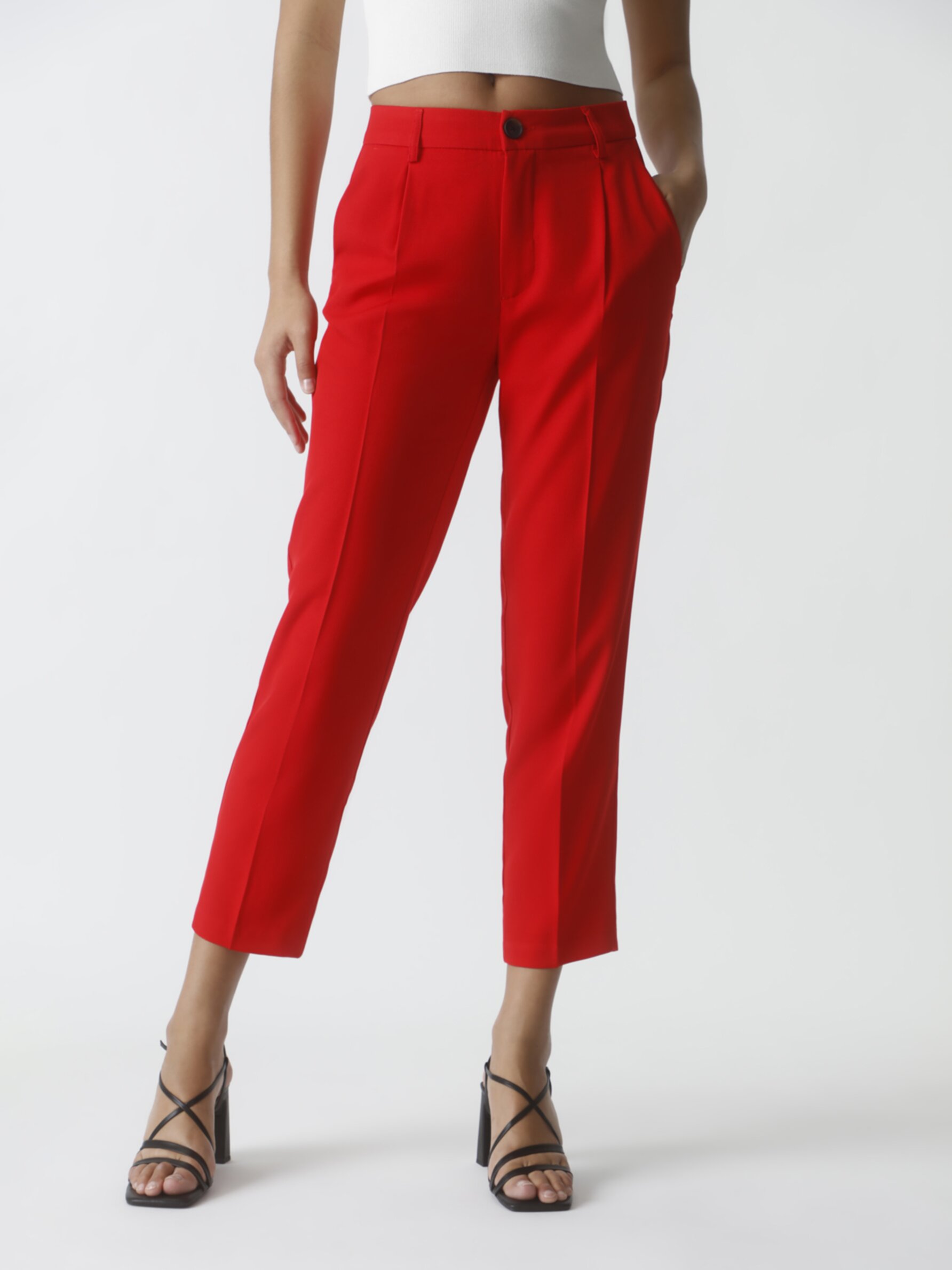 Pantalon de best sale vestir rojo