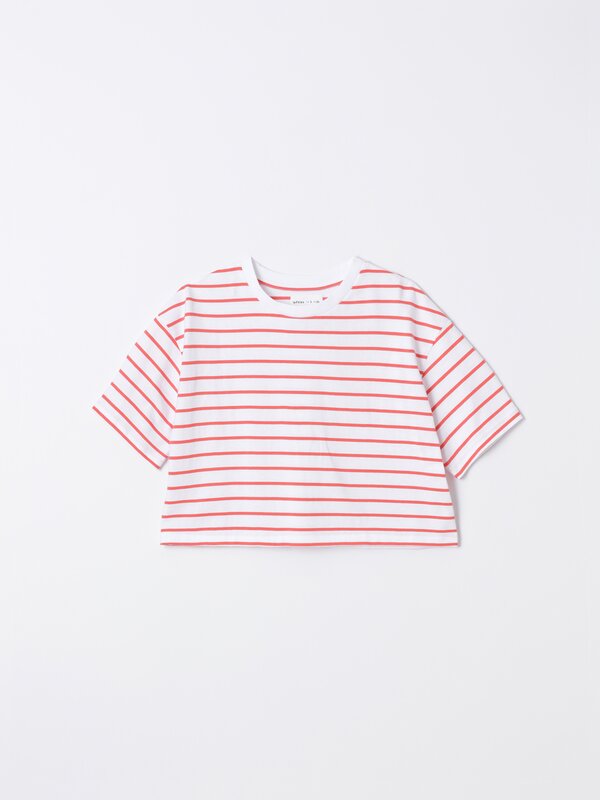 Striped cropped T-shirt