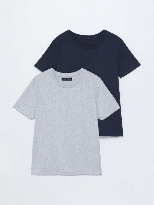 Pack of 2 basic round neck T-shirts