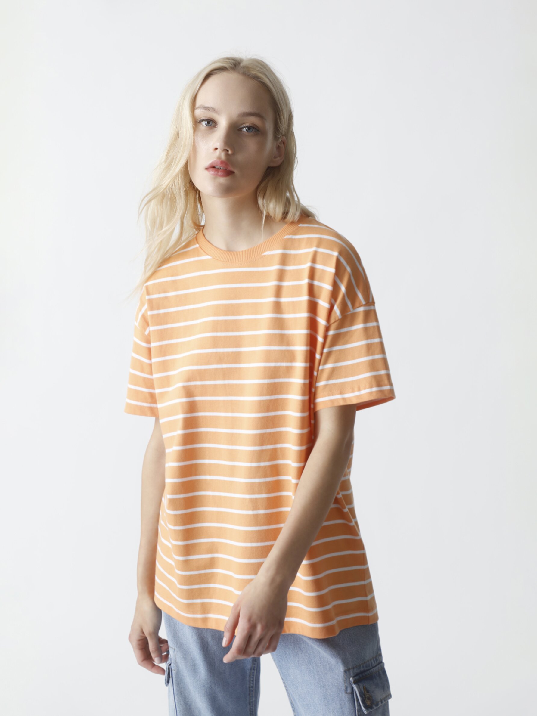 Oversized striped t shirt sale