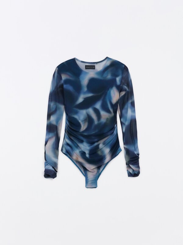Printed long sleeve bodysuit