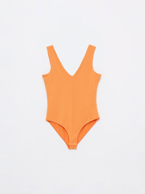 V-neck bodysuit