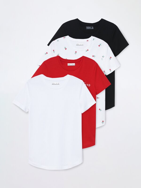 4-pack of contrast T-shirts
