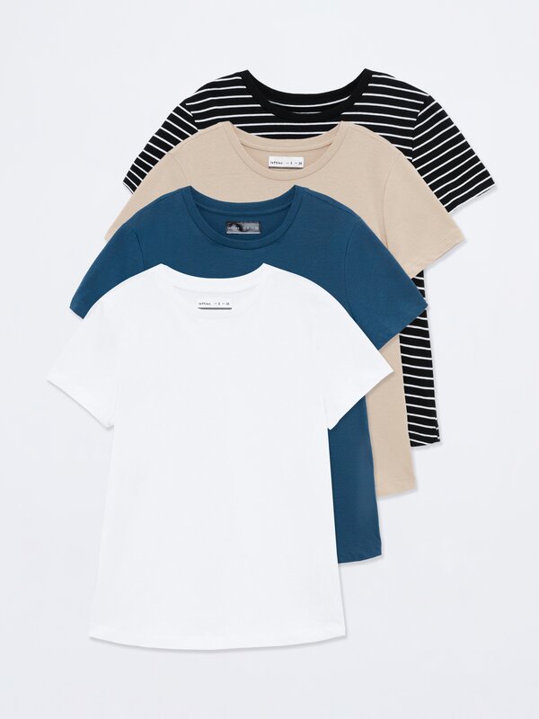 4-pack of contrast T-shirts