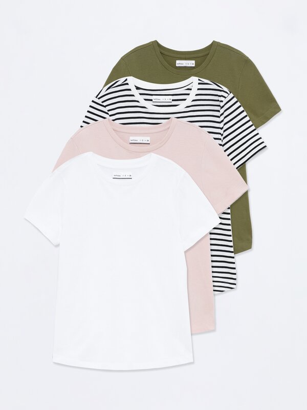 4-pack of contrast T-shirts