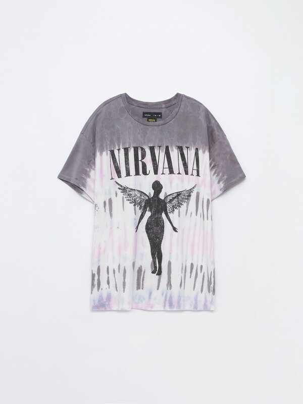 T-shirt em tie-dye dos Nirvana
