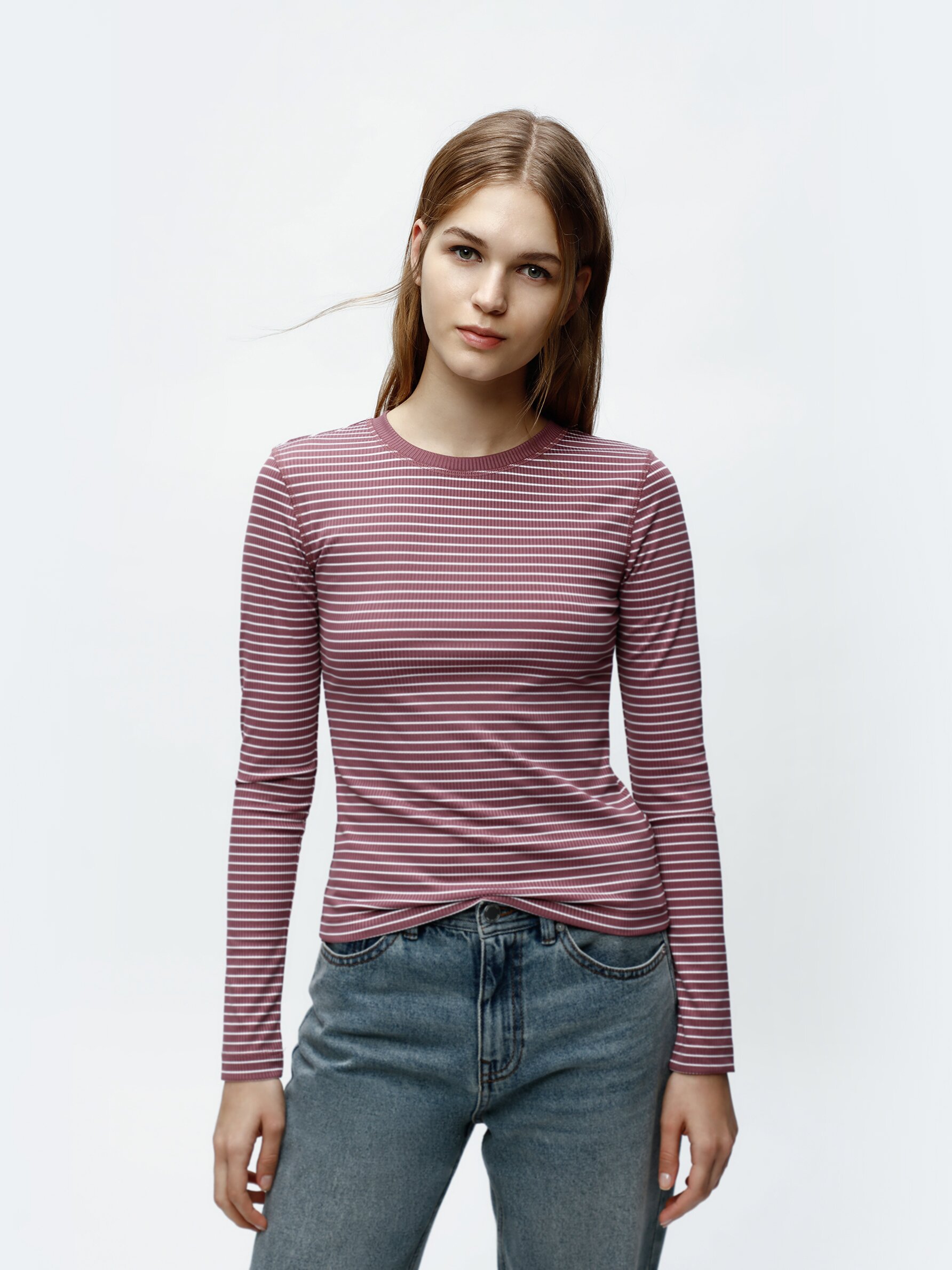 Striped long deals sleeve t shirt