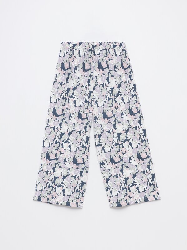 Textured printed culottes