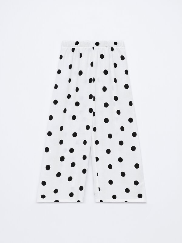 Textured printed culottes