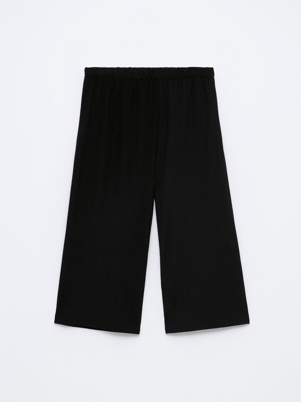 Textured printed culottes