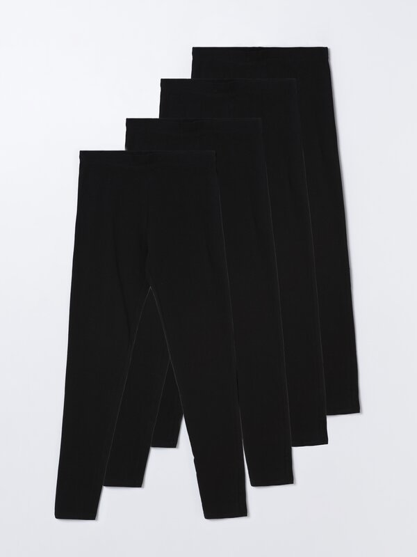 4-pack of long basic leggings