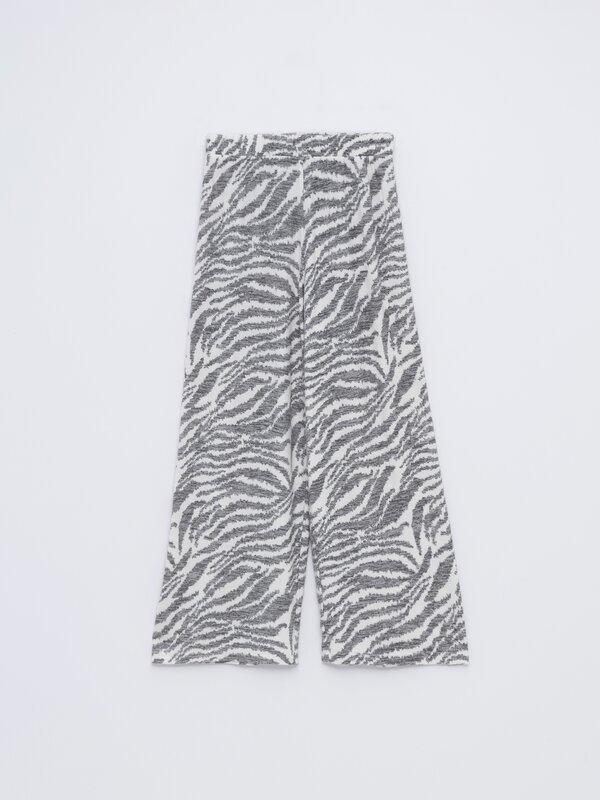 Flowing animal print culottes
