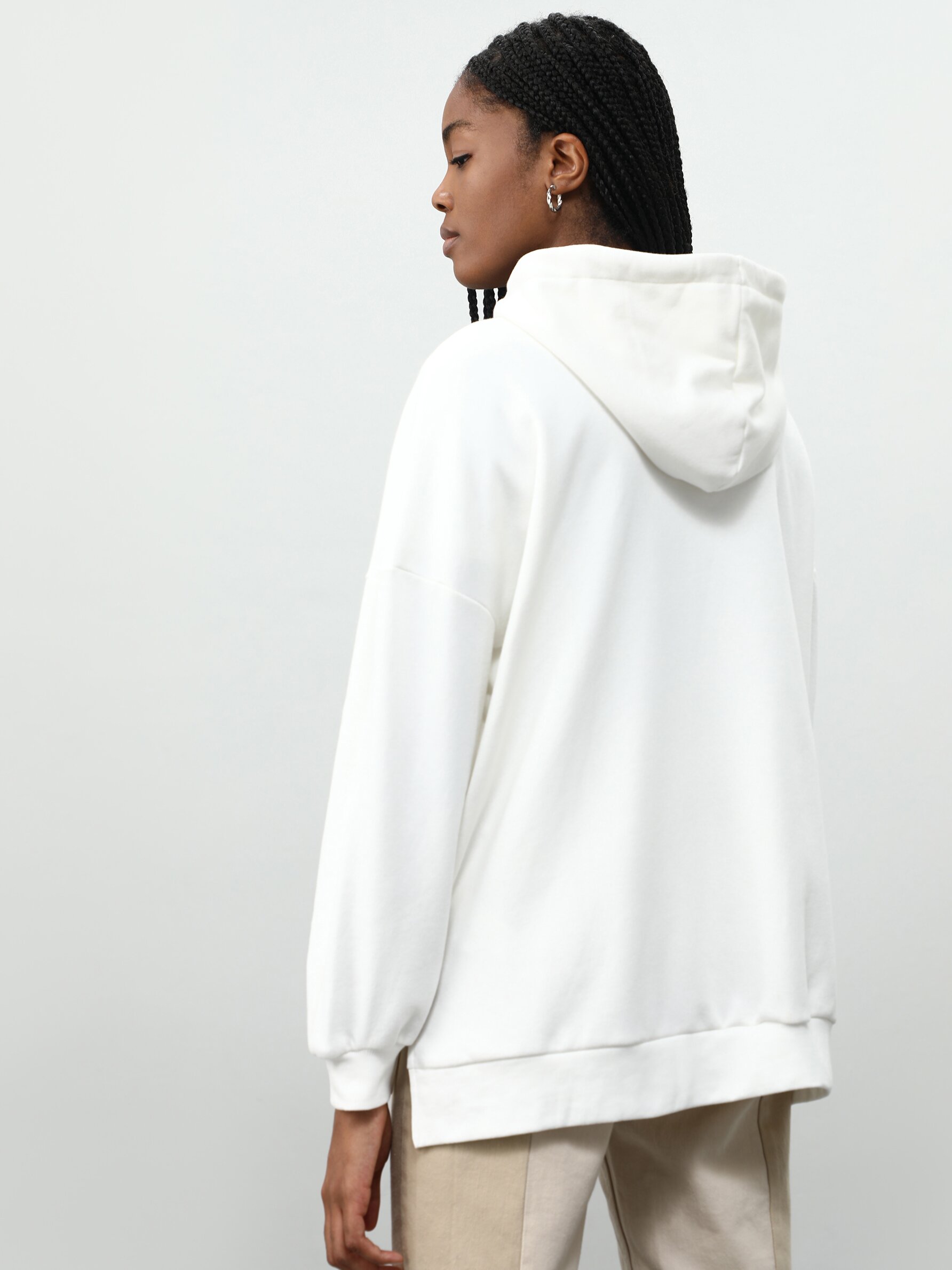 Sudadera outlet blanca oversize