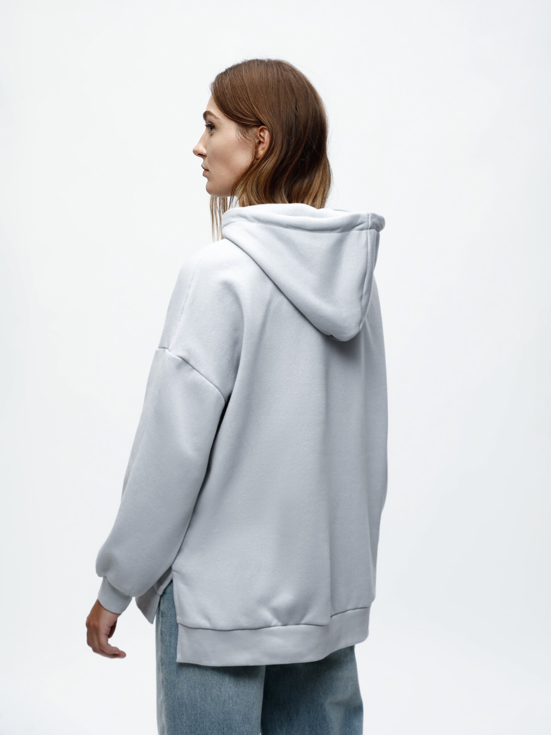 Oversize hoodie online grey