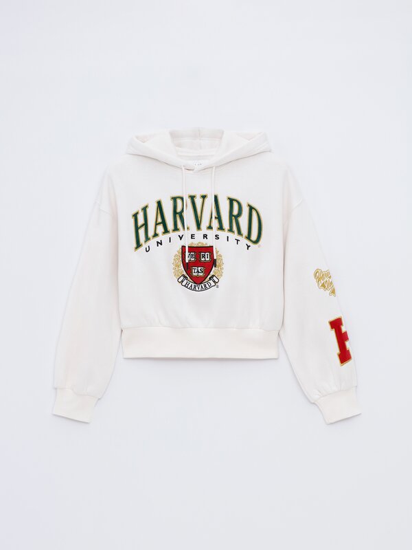 Sweatshirt com capuz cropped da Harvard University ©CPLG