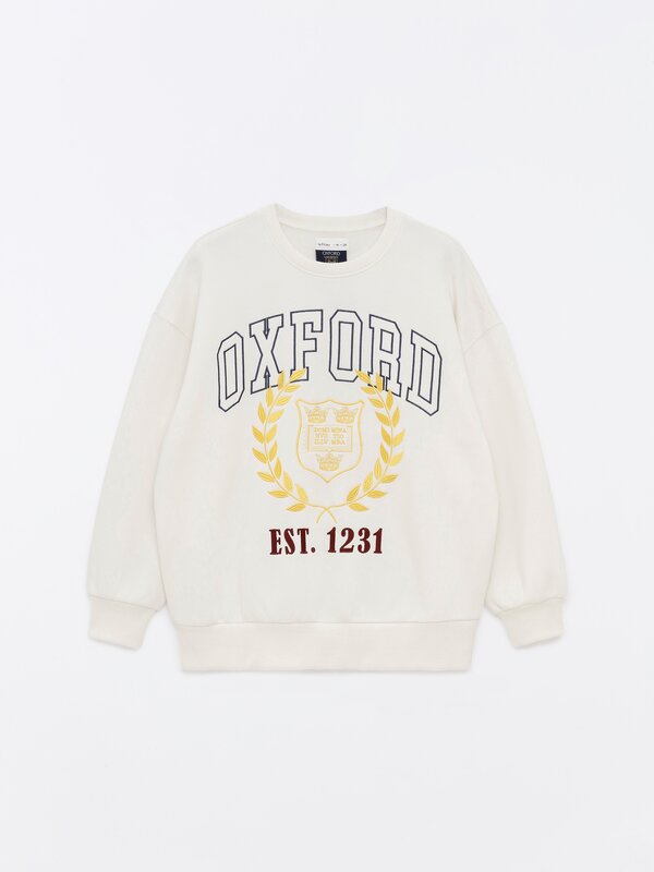 Sweatshirt with Oxford University embroidery