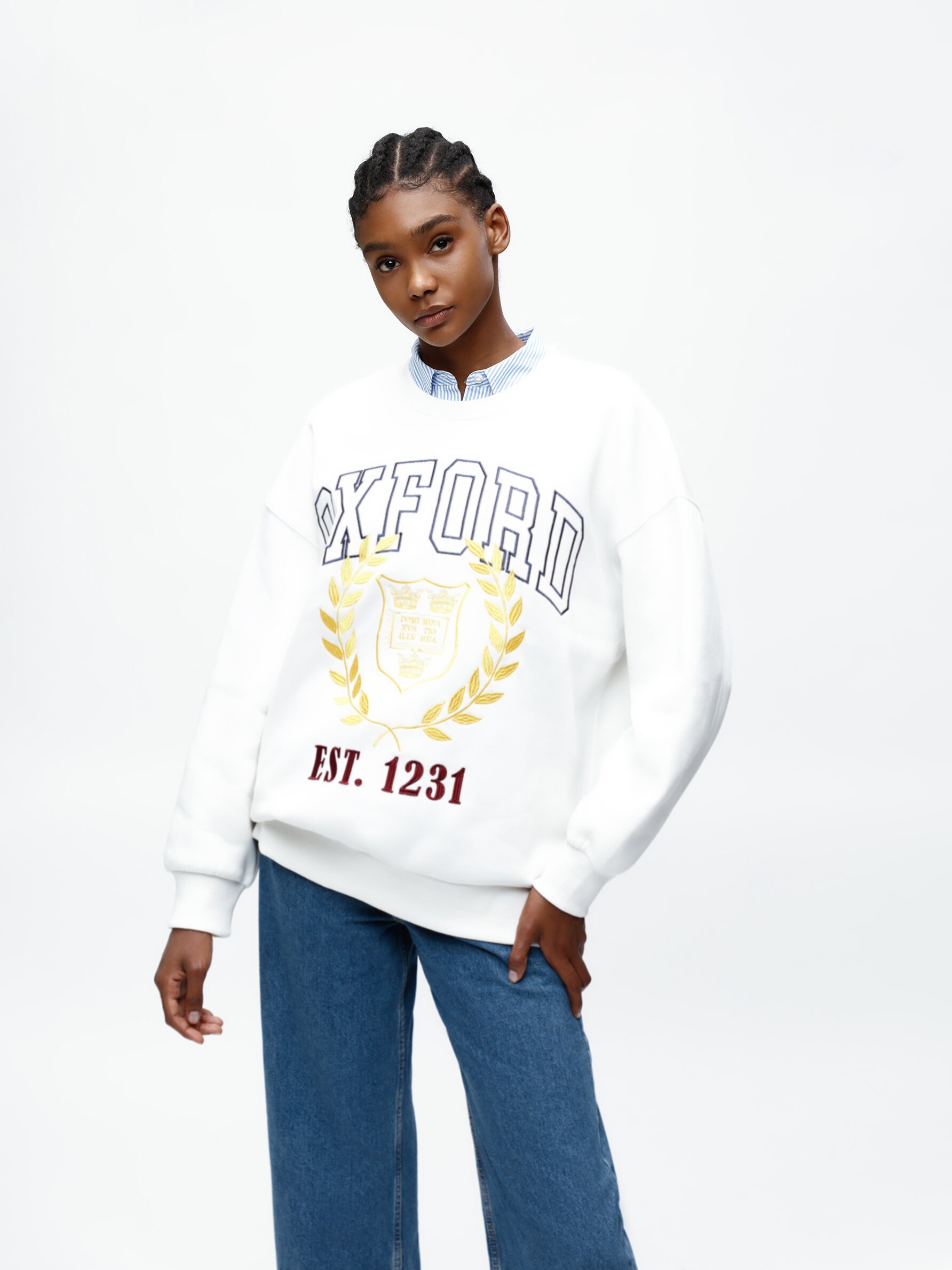 Sweatshirt with Oxford University embroidery