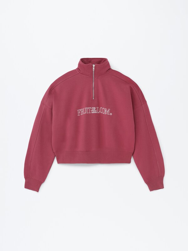 Sudadera cropped Fruit of the Loom ®.