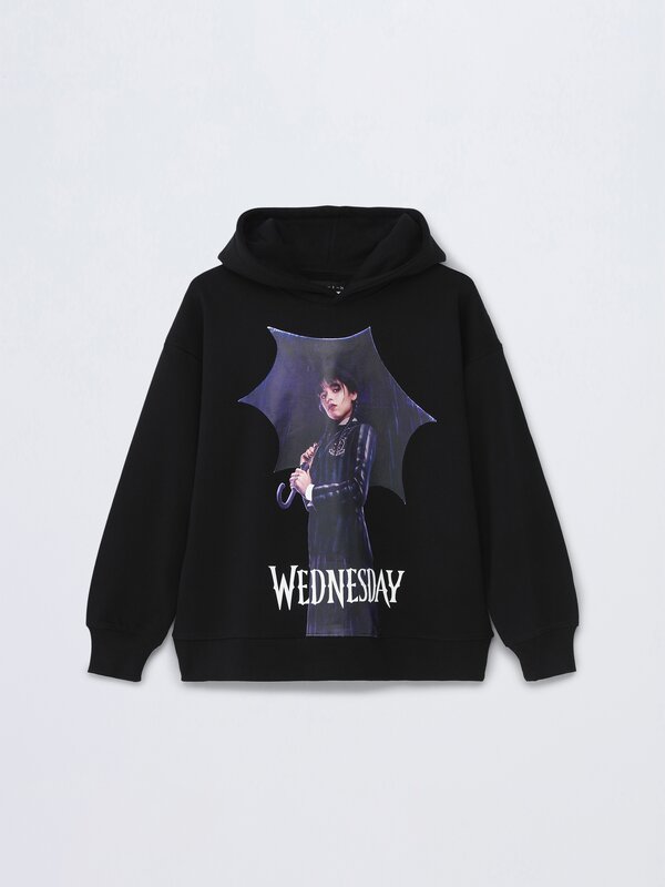 Printed Wednesday hoodie