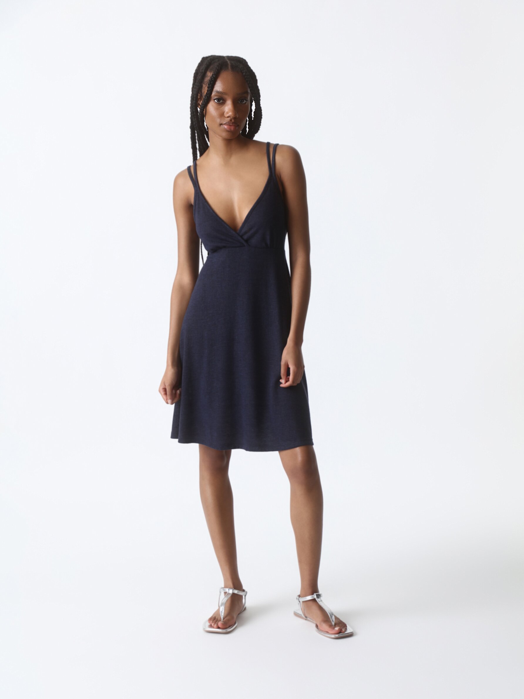 Crossover neck dress sale