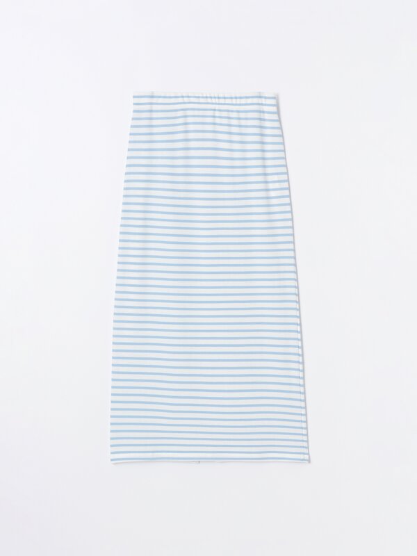Striped midi skirt
