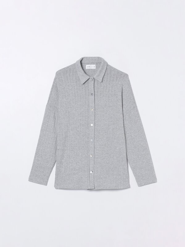 Ribbed knit shirt - Sweaters | Cardigans - CLOTHING - Woman - | Lefties Oman