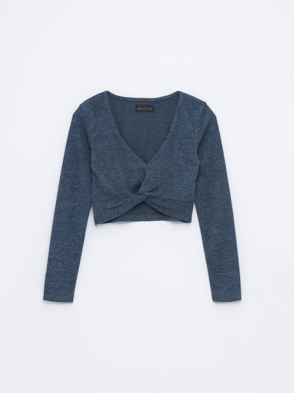 Camiseta cropped anudado
