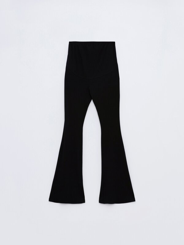 Flared maternity trousers