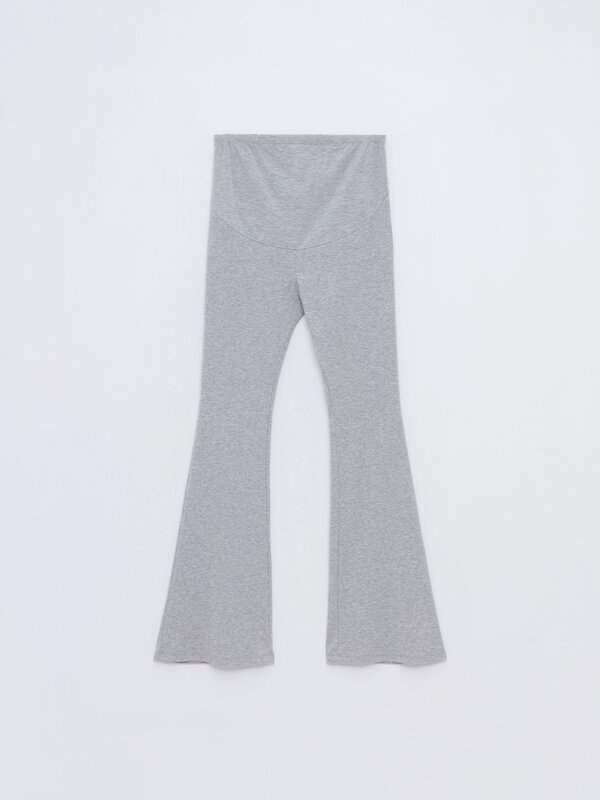 Flared maternity trousers