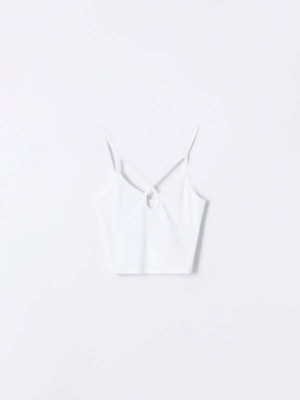 T-shirt with criss-cross straps