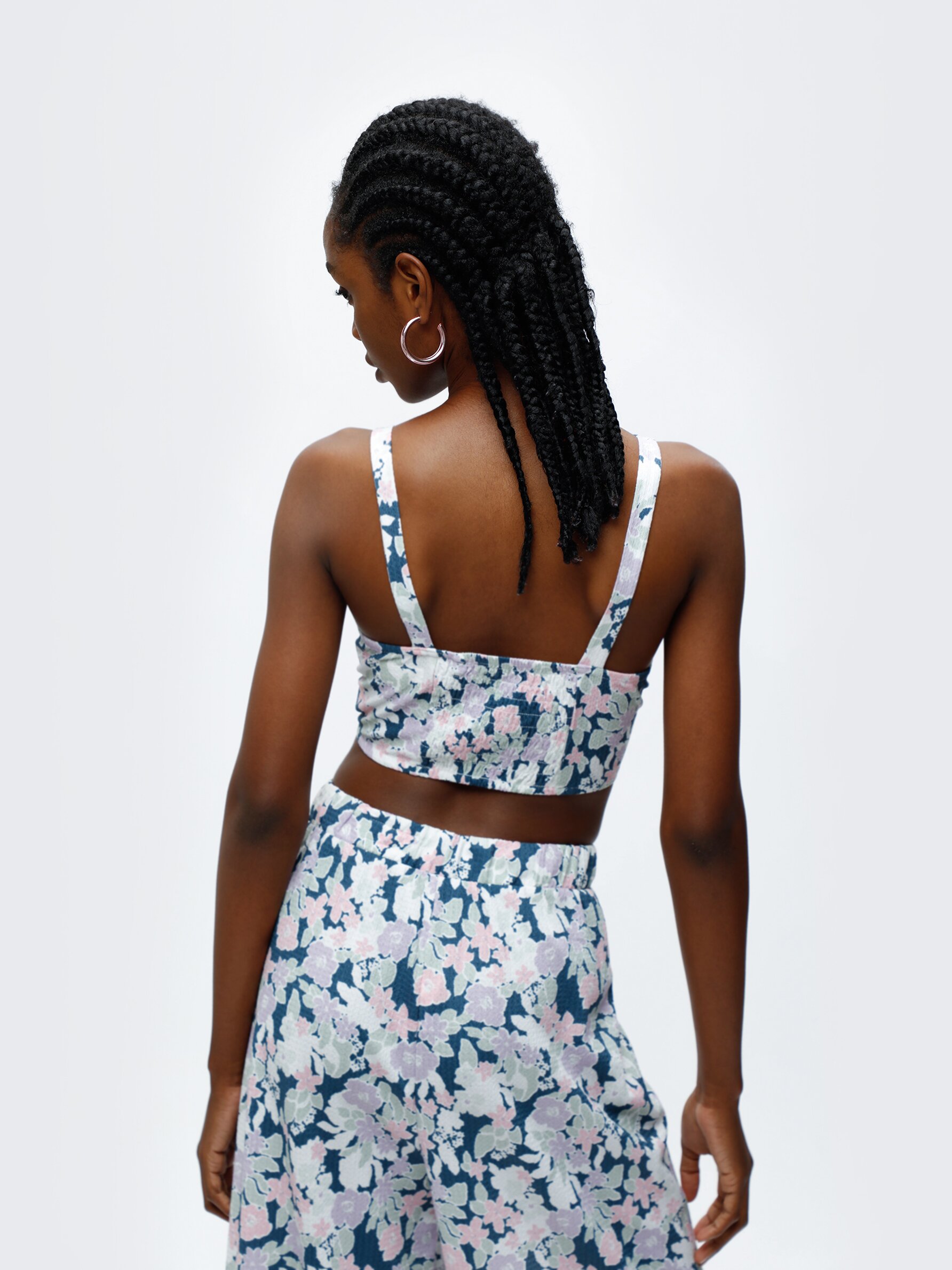 Printed crop top - Strappy tops - T-shirts - CLOTHING - Woman 