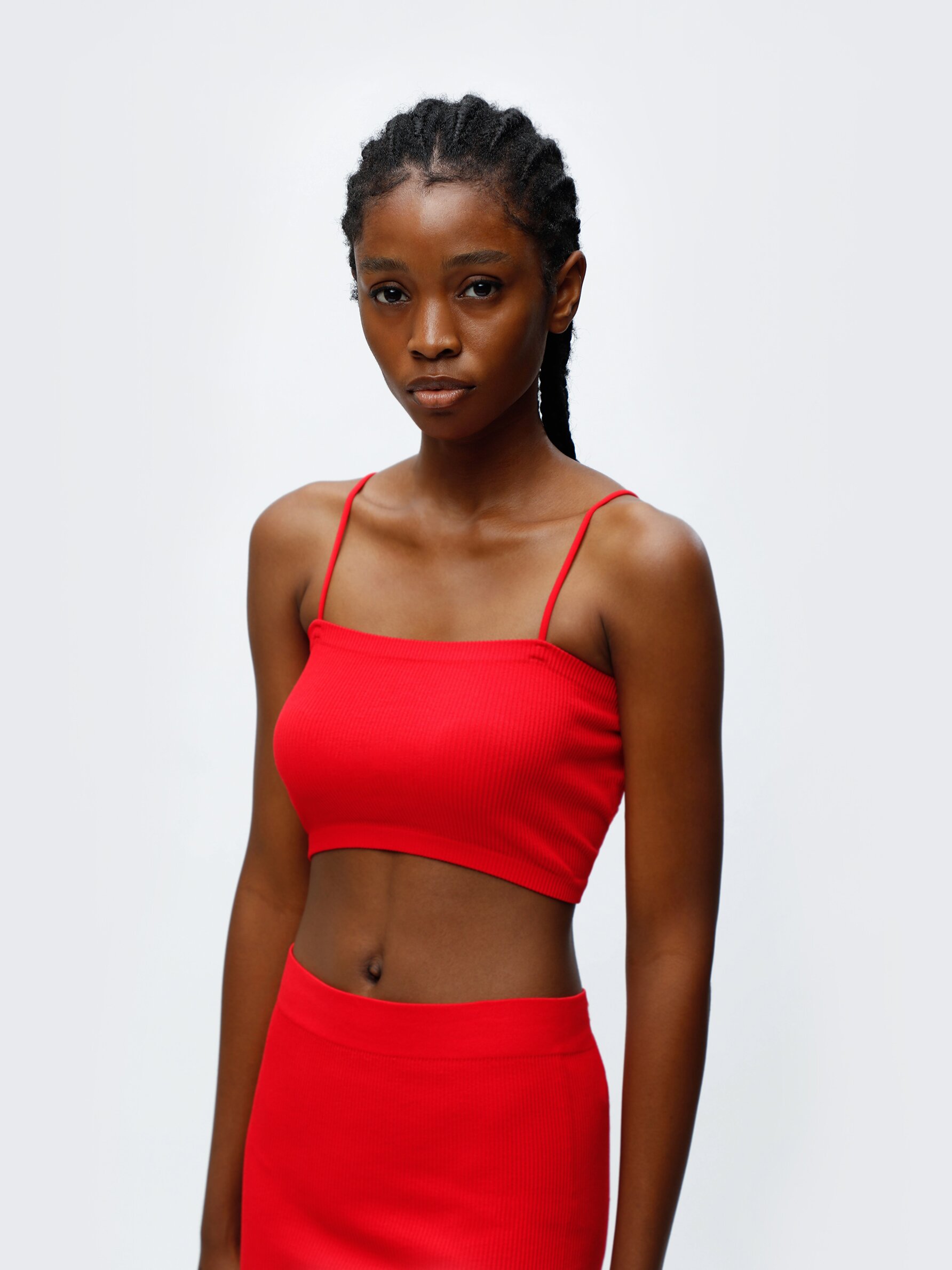 Seamless crop top - Strappy tops - T-shirts - CLOTHING - Woman 