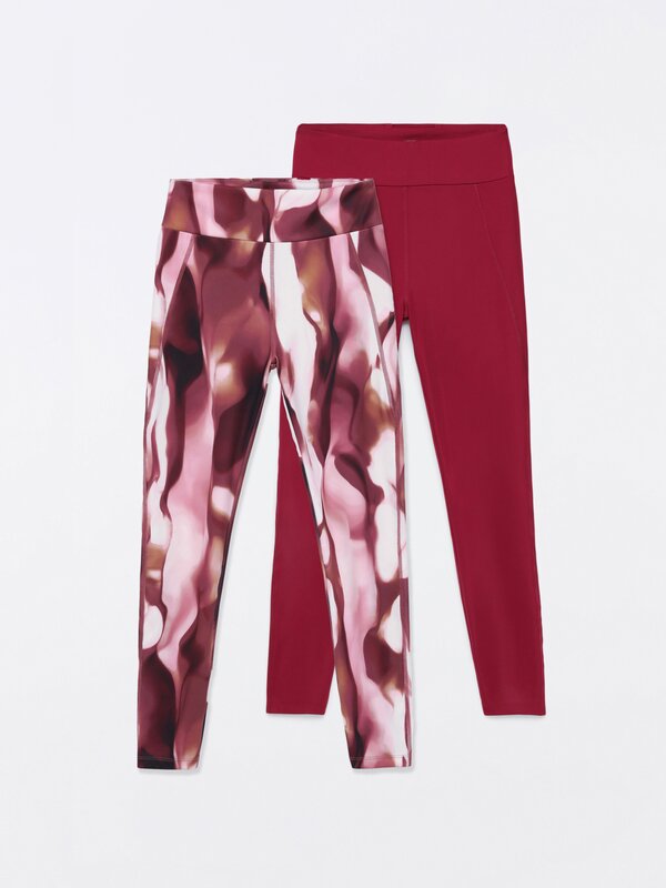 2-pack of contrast sports leggings