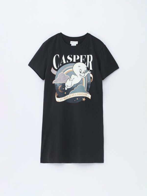 Casper baskılı gecelik