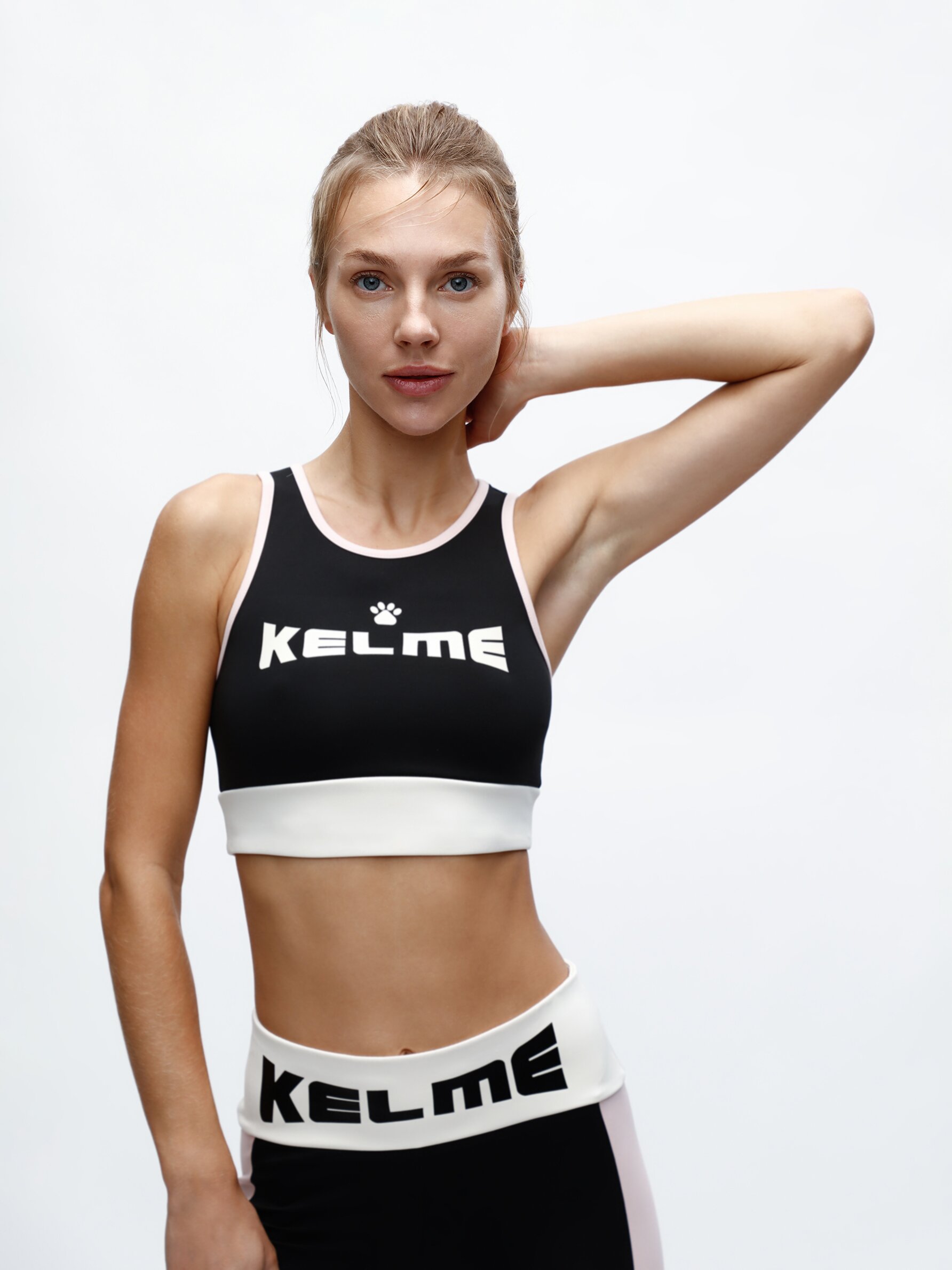 Kelme x Lefties colour block sports top Strappy tops T shirts