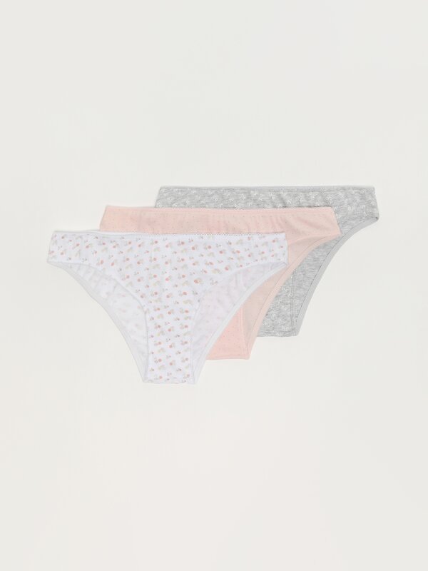 Pack of 3 pairs of printed Brazilian briefs.