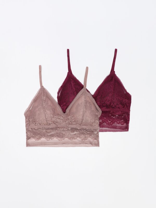 Pack of 2 lace bras
